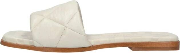 Shabbies Elegante Leren Slippers White Dames