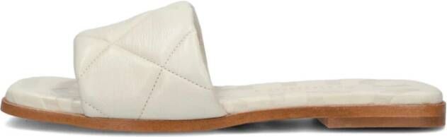 Shabbies Elegante Off-White Leren Slippers