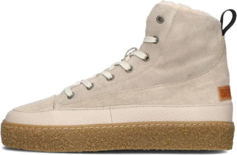Shabbies Grijze Suède Winter Sneakers