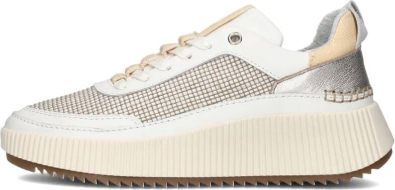 Shabbies Amsterdam Dames Sneakers Shabbies Chavi Maan Raffia White Silver Wit - Foto 4