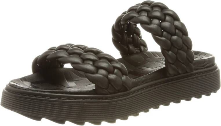 Shabbies Leren Sandalen Black Dames