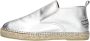 SHABBIES Espadrilles Dames Elche Lofa Metallic Maat: 37 Materiaal: Leer Kleur: Zilver - Thumbnail 3