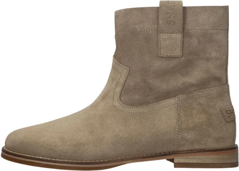 Shabbies Amsterdam Shabbies Festi Ankie Enkellaarsjes Dames Taupe - Foto 6