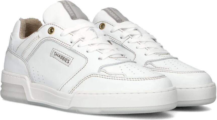 Shabbies Amsterdam Shabbies Revin Contra Sneakers Dames Leren Sneaker Wit - Foto 2