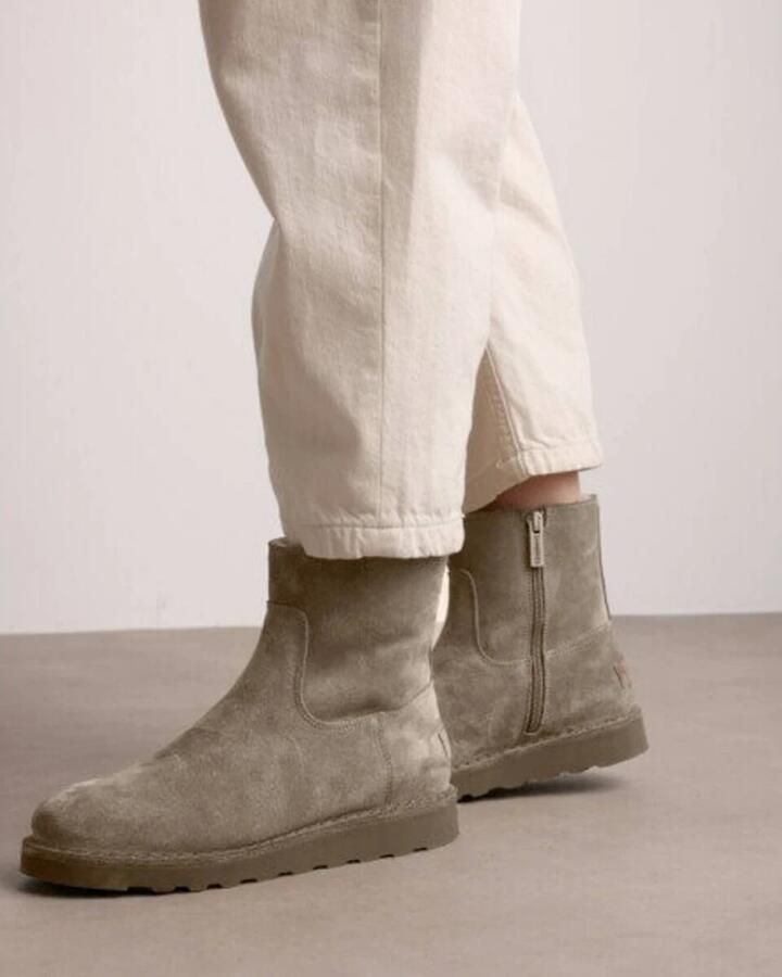 Shabbies Amsterdam Enkellaarzen Palissa Mia Zip Taupe Dames Laarzen - Foto 2