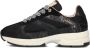 SHABBIES Lage Sneakers Dames Celia Race Maat: 38 Materiaal: Leer Kleur: Zwart - Thumbnail 2