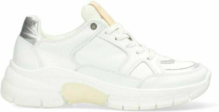 Shabbies Witte Mix Materialen Sneakers Stijlvol en Kleurrijk