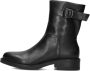 SHABBIES Enkelboots Dames Dean Bika Maat: 36 Materiaal: Leer Kleur: Zwart - Thumbnail 3