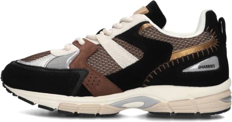 SHABBIES Lage Sneakers Dames Abbey Run Maat: 40 Materiaal: Suède Kleur: Zwart - Foto 2