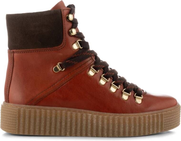 Shoe the Bear Agda Leren Wandelschoen Rood Dames