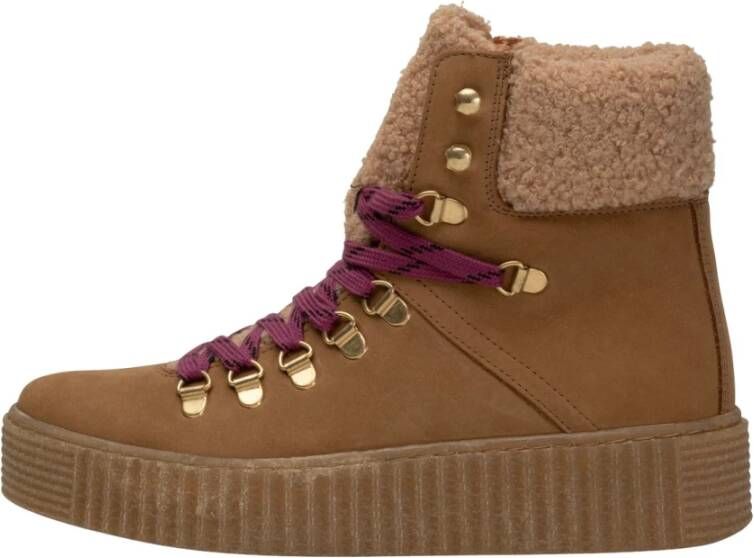 Shoe the Bear Agda Nubuck Leren Winterlaarzen Bruin Dames