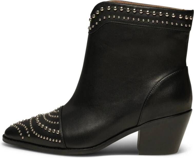 Shoe the Bear Annika Western Stud Leren Laarzen Zwart Black Dames