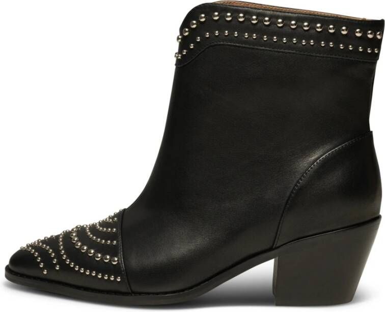 Shoe the Bear Annika Western Stud Leren Laarzen Zwart Dames