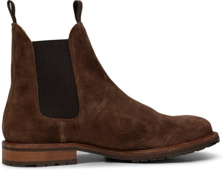 Shoe the Bear York chelsea boot suede Choc Brown Bruin