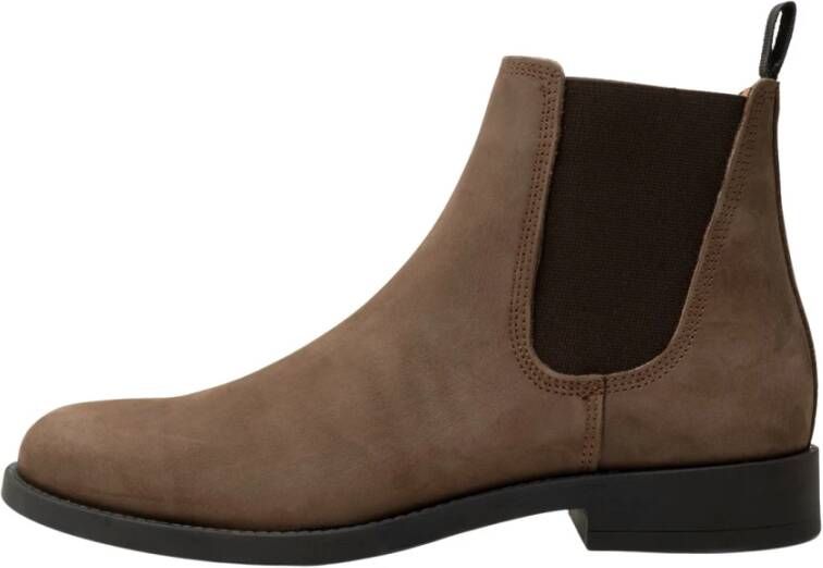 Shoe the Bear Charles chelsea laars leer Donkerbruin Brown Heren