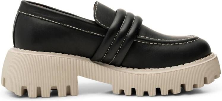 Shoe the Bear Chunky Leren Loafer Zwart Contrast Black Dames