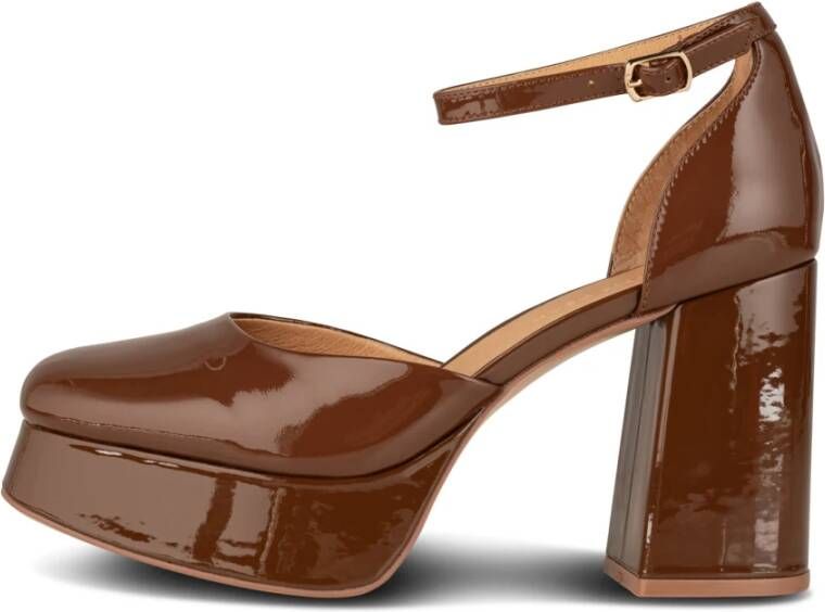 SHOE THE BEAR WOMENS Pumps STB-PRISCILLA ANKLE STRAP LEATHER