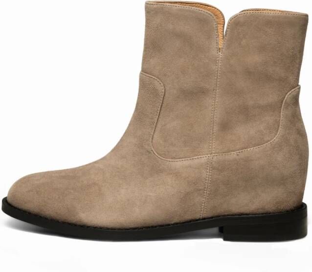 Shoe the Bear Elegante Suède Elvira Laars Taupe Beige Dames