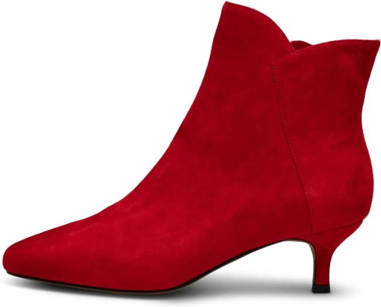 Shoe the Bear Elegante Suède Enkellaars Fire Red Dames