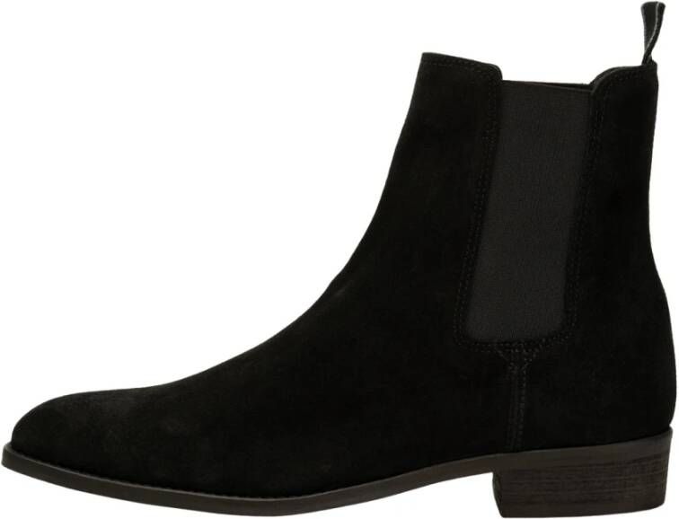 Shoe the Bear Eli Chelsea Boot Suède Zwart Heren