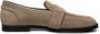 Shoe the Bear Erika Saddle Loafer van Suède Taupe Beige Dames - Thumbnail 1