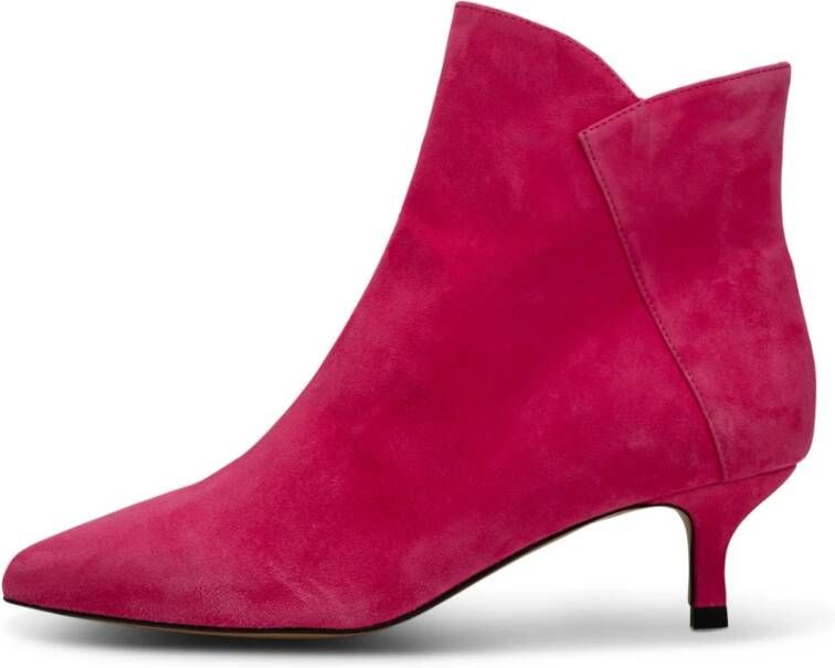 Shoe the Bear Fuchsia Suède Enkellaars Saga Roze Dames