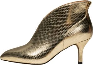 Shoe the Bear Gouden Leren Lage Bootie Valentine Geel Dames