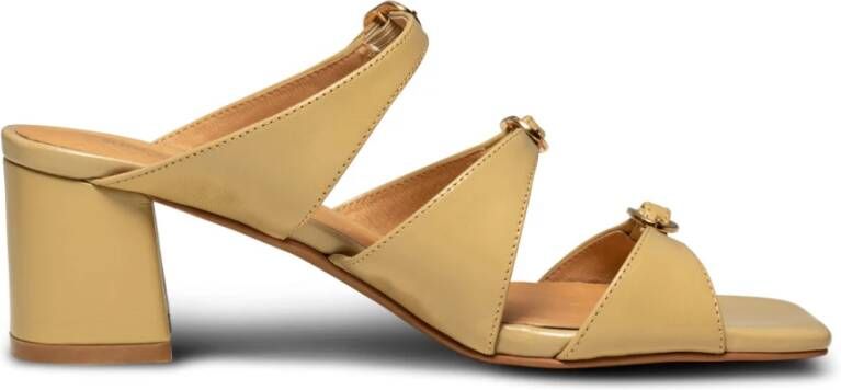 Shoe the Bear Hanna Buckle Mule Leer Beige Dames