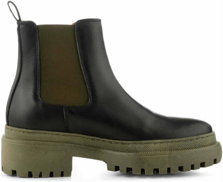 Shoe the Bear Chunky Chelsea Boot van leer Black