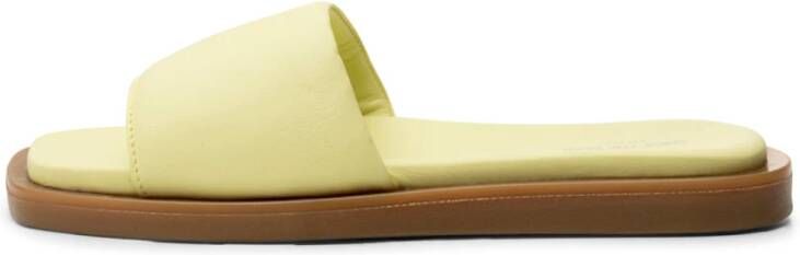 Shoe the Bear Krista Mule Leren Slipper Yellow Dames