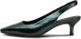 Shoe the Bear Maxine Leren Slingback Teal Metallic Groen Dames - Thumbnail 1