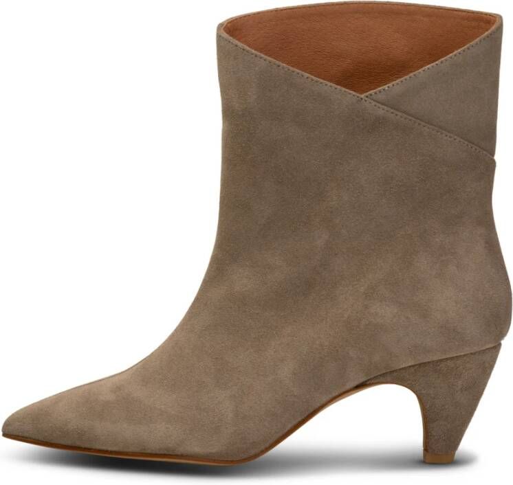 Shoe the Bear Paula Suède Enkellaars Taupe Beige Dames