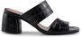 Shoe the Bear Runa mule leer Zwart Croco Black Dames - Thumbnail 2