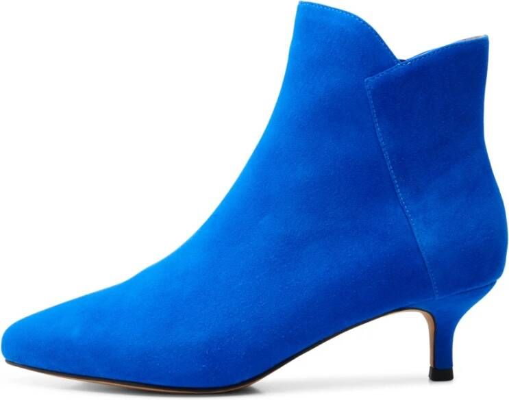 Shoe the Bear Elegante suède enkellaars met rits Blue Dames