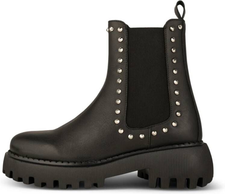 Shoe the Bear Stud Chelsea Leren Laars Black Dames