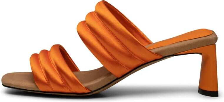 Shoe the Bear Sylvi hak textiel Oranje Satijn Orange Dames