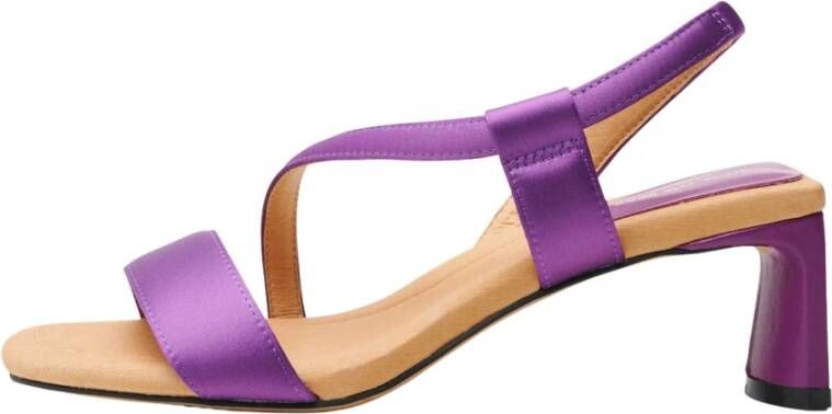 Shoe the Bear Sylvi Slingback Hoge Hak Sandalen Purple Dames