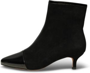 Shoe the Bear Tijdloze Elegantie: Saga Zip Patent Suede Zwart Dames