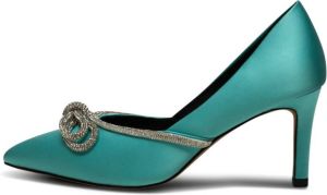 Shoe the Bear Turquoise Satijnen Strik Hakken Blauw Dames