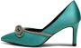 Shoe the Bear Turquoise Satijnen Strik Hakken Blauw Dames - Thumbnail 1