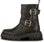 Shoe the Bear Zwarte Leren Bikerlaars met Gespen Black Dames - Thumbnail 2