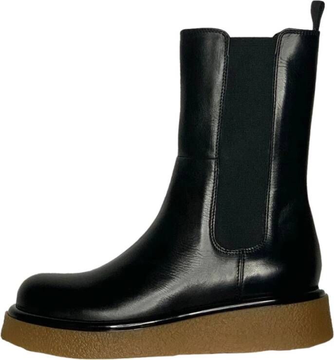 Silvian Heach Leren Dames Enkellaarzen Black Dames