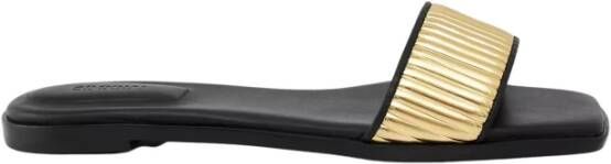 Simkhai Zwarte sandalen met gouden versiering Yellow Dames