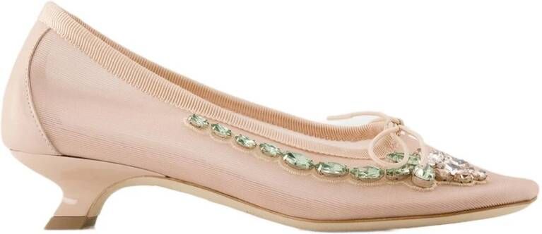 Simone Rocha Hoge hakken Court Shoes Mesh Nude in beige