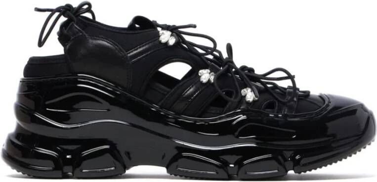 Simone Rocha Parel Beaded Classic Tracker Sneakers Black Dames