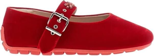 Simone Rocha Embellished Mary Jane Ballerina Grip
