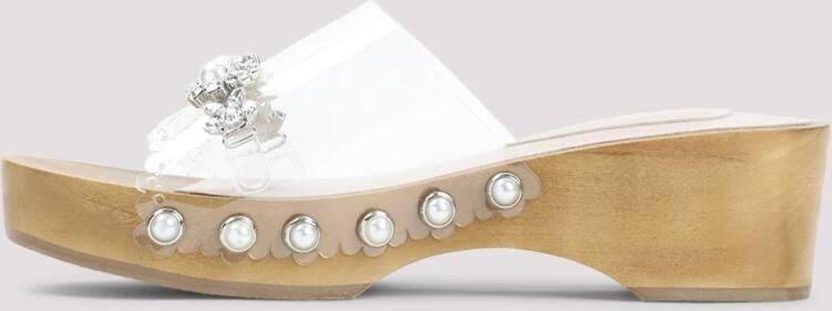 Simone Rocha Embellished Scalloped Houten Clog