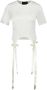 Simone Rocha Witte Katoenen Boogstaarten T-Shirt - Thumbnail 1