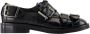 Simone Rocha Zwarte leren Brogue Mocassin Flats - Thumbnail 1