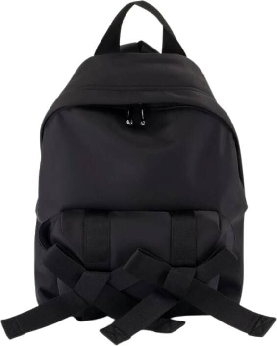 Simone Rocha Zwarte Nylon Boog Front Rugzak
